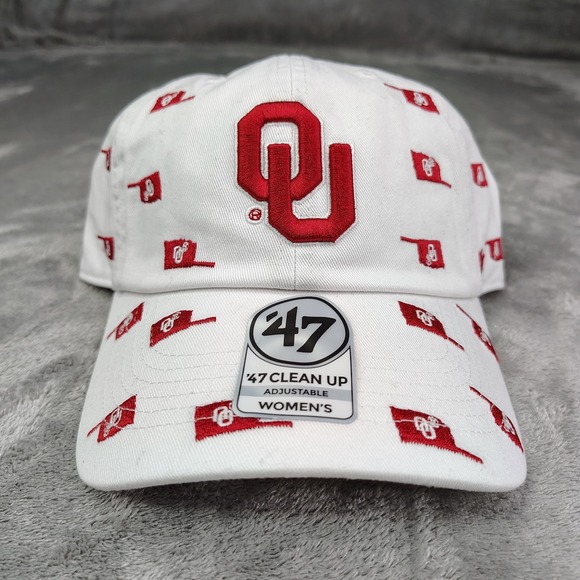 47 Accessories - '47 Oklahoma Sooners Confetti Flag All Over Clean Up Adjustable Womens Dad Hat